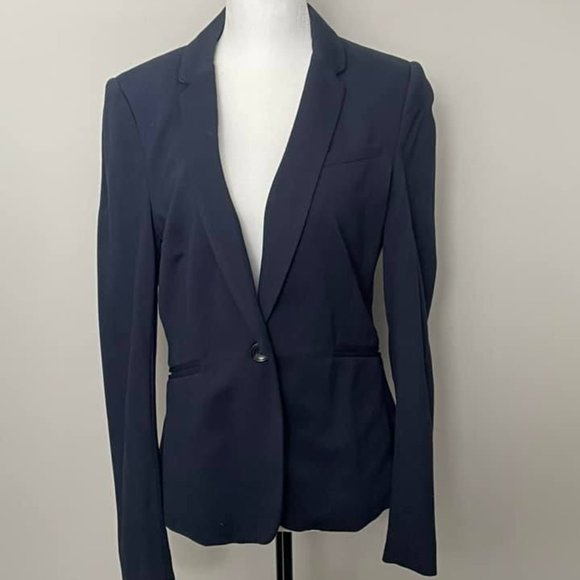 Navy Soft Shell Suit Jacket - Size M - RW & Co - Picture 1 of 1